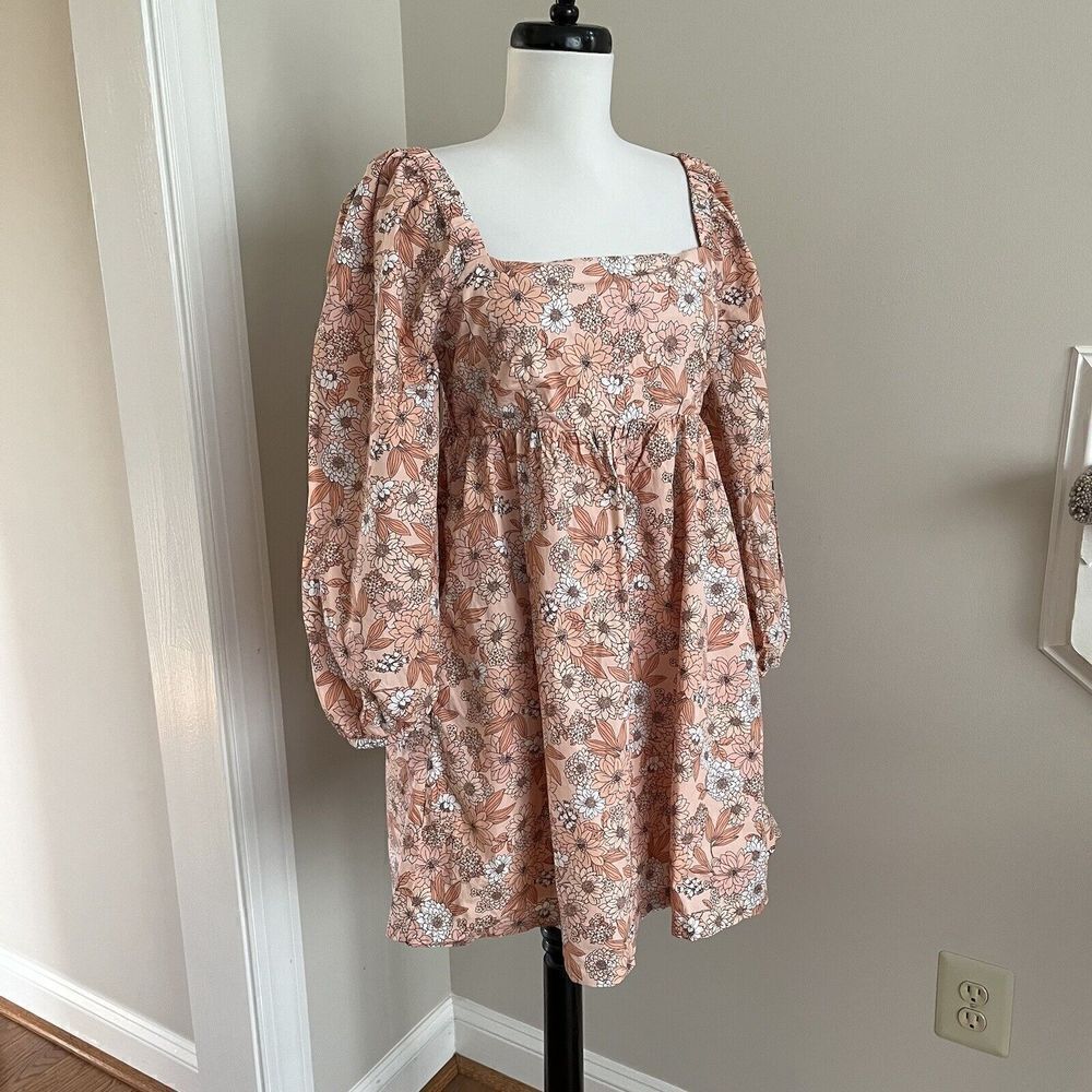 J Crew Babydoll Zinnia Floral mini Dress M cottagecore - Picture 13 of 16